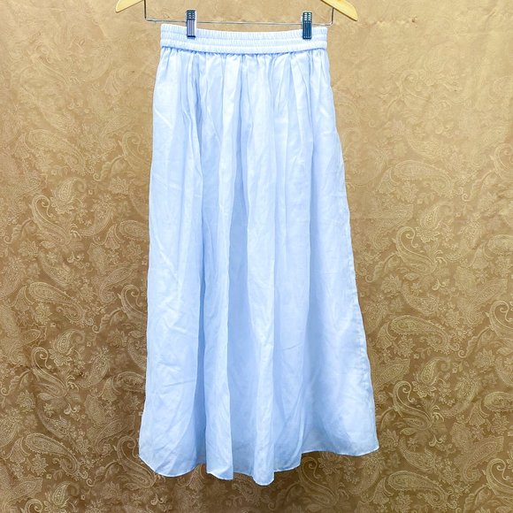 Whimsical Long A-Line Skirt H&M Women's Layered Pleated Chiffon Style - Picture 3 of 10